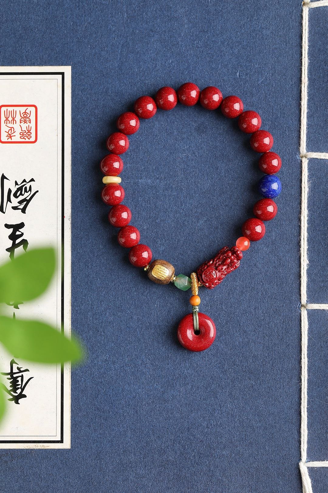 天然原矿朱砂精品紫金砂貔貅手链8mm朱砂含量高达95%以上 - 手链/手环 - 宝石 