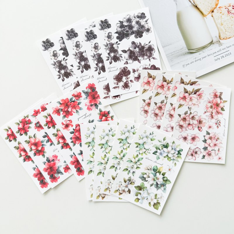 世界花卉贴纸 纸质贴纸 - 贴纸 - 纸 