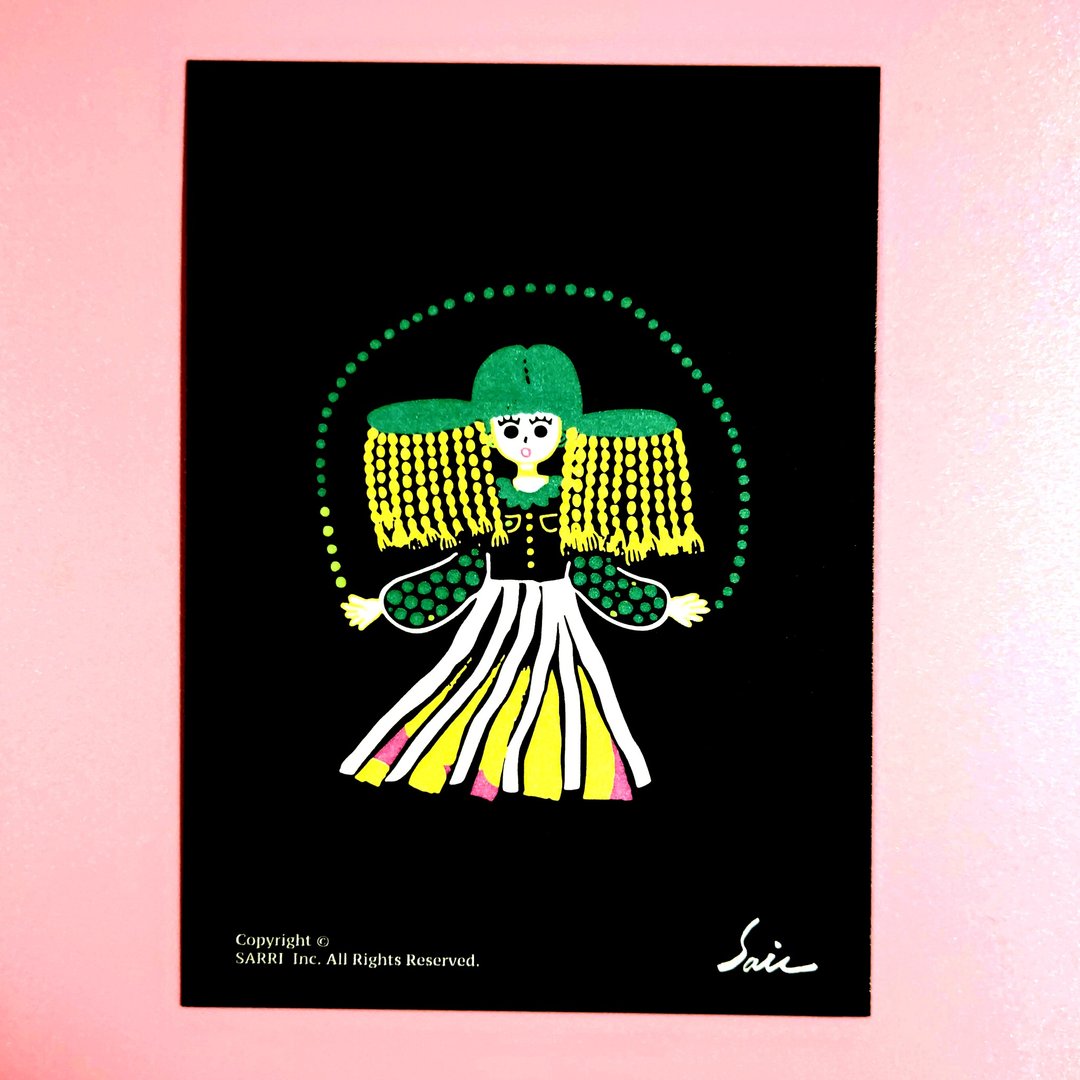 生日 明信片 生日卡  着色 插画  卡片 万用卡  爱 postcard - 卡片/明信片 - 纸 粉红色