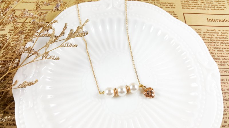 cirCle Life。甜美初恋 珍珠_锁骨链 - 锁骨链 - 宝石 黄色