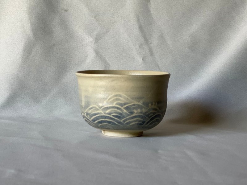 抹茶碗海 - 碗 - 陶 蓝色