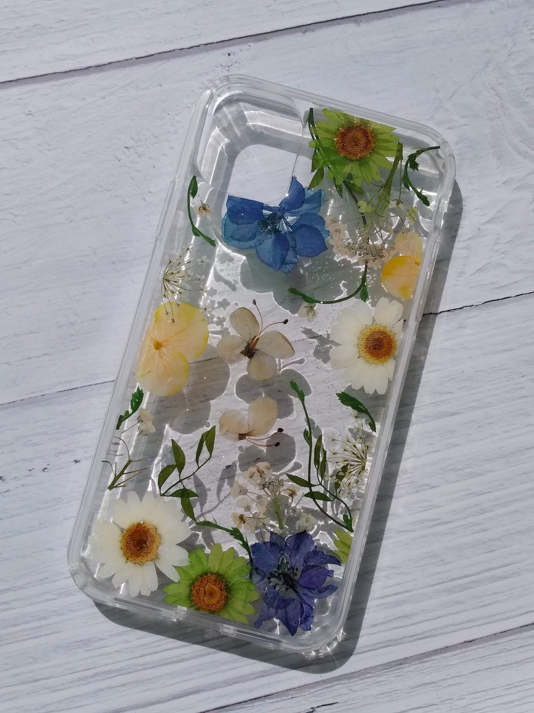 手作押花手机保护壳,新品上架,蝶飞 - 手机壳/手机套 - 塑料 多色
