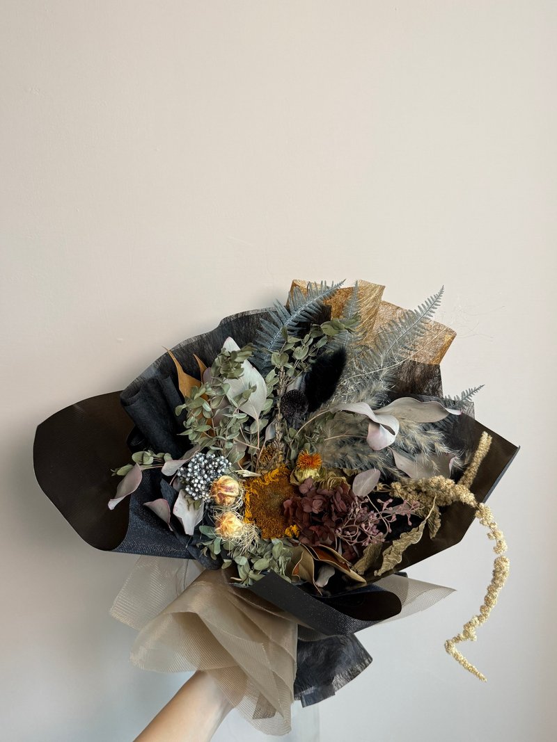 黑色系永生花、干燥花、定制花礼 - 干燥花/捧花 - 植物．花 黑色