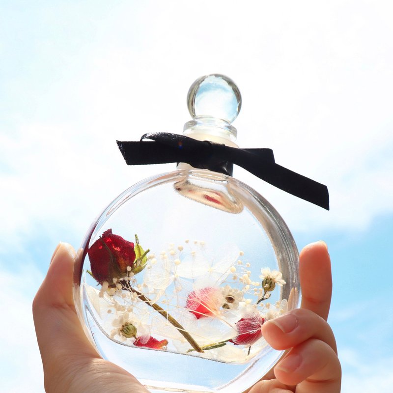 浮游花 法式优雅 干燥玫瑰 迷你玫瑰 礼物 - 摆饰 - 玻璃 红色