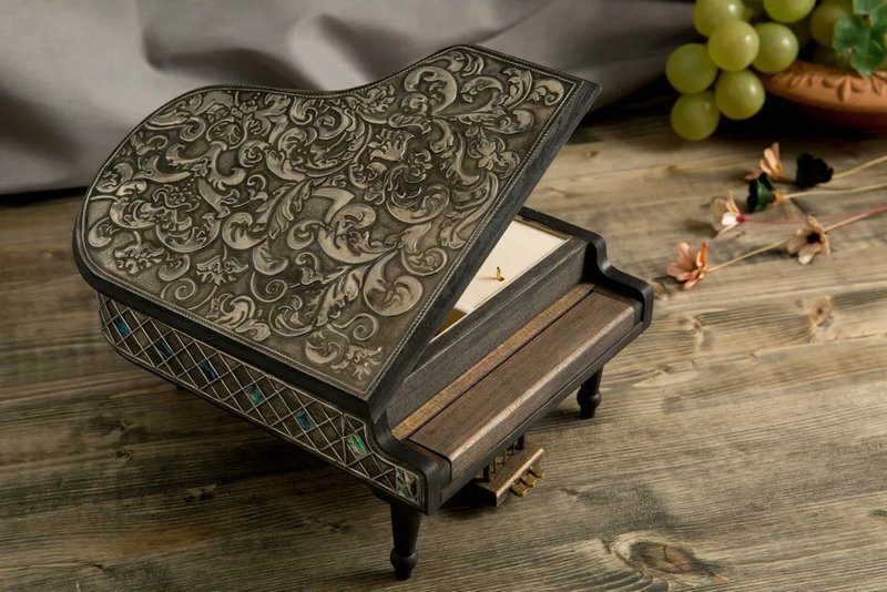 【艺术收藏】古典之响│居家摆件│钢琴造型│锡雕 - 摆饰 - 其他金属 咖啡色