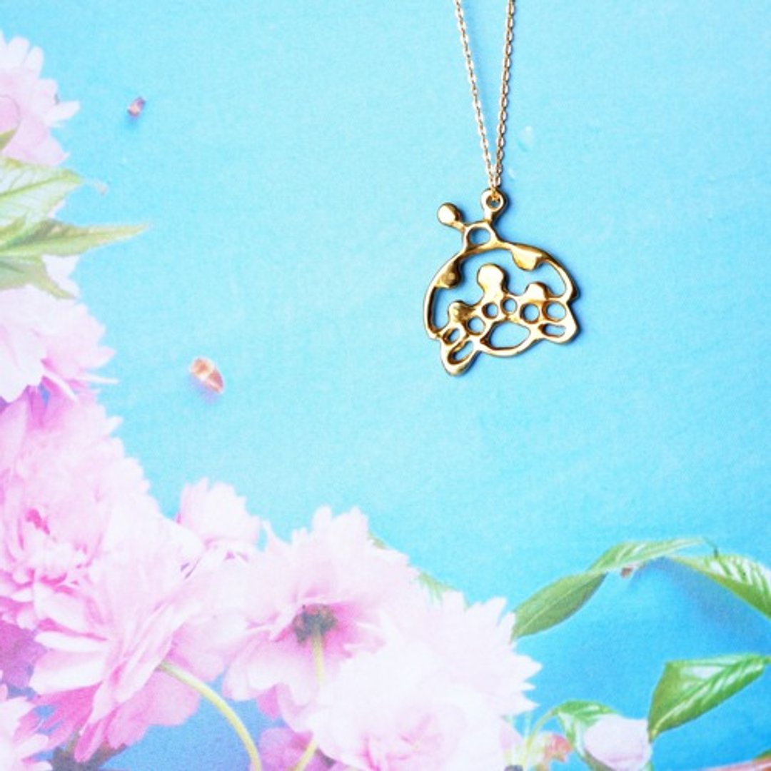 K14gf Ladybugs necklace - 项链 - 其他金属 