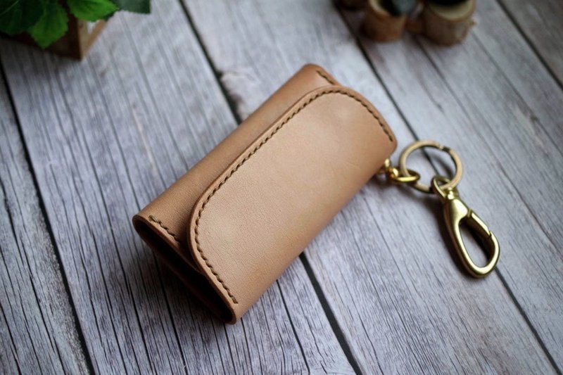 马鞍皮革包装钥匙包 - 钥匙链/钥匙包 - 真皮 白色