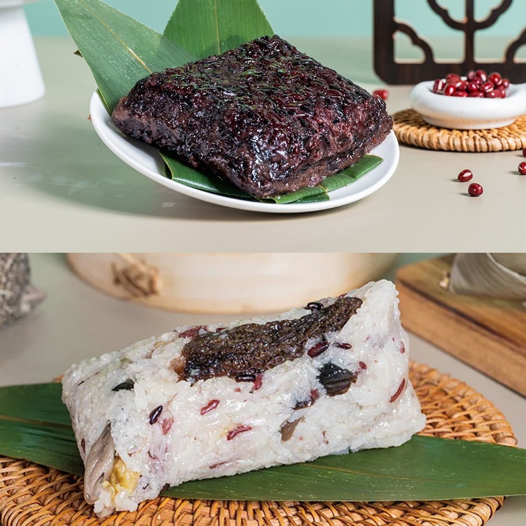 预购【圆山大饭店】经典素粽(仙菌罗汉粽3入+红豆紫仁粽3入)(含运 - 五谷杂粮/米 - 其他材质 