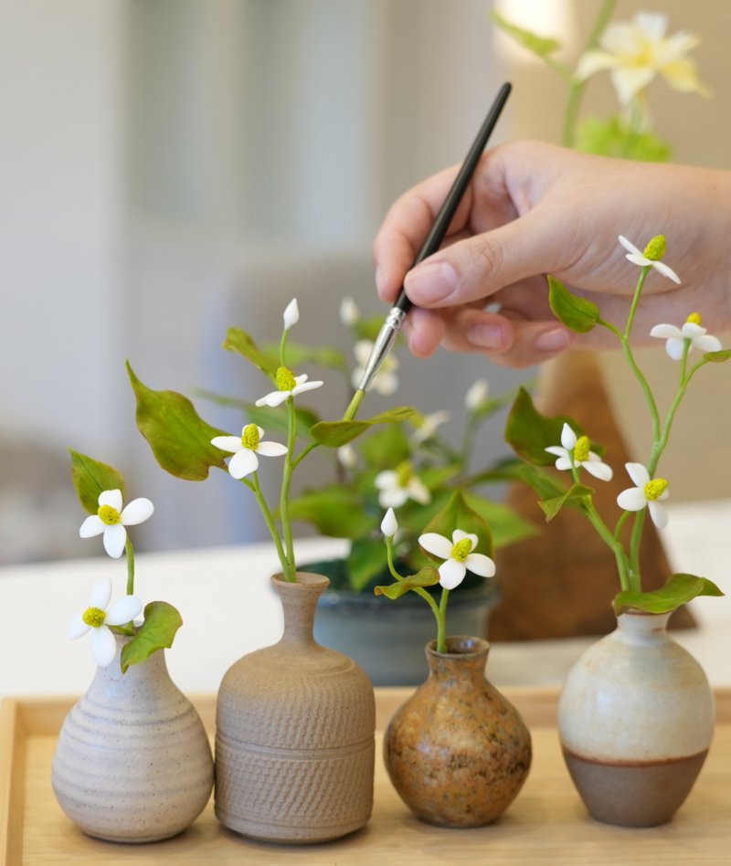 黏土花艺系统专业课程 初阶 学习六种花型 - 植栽 - 其他材质 