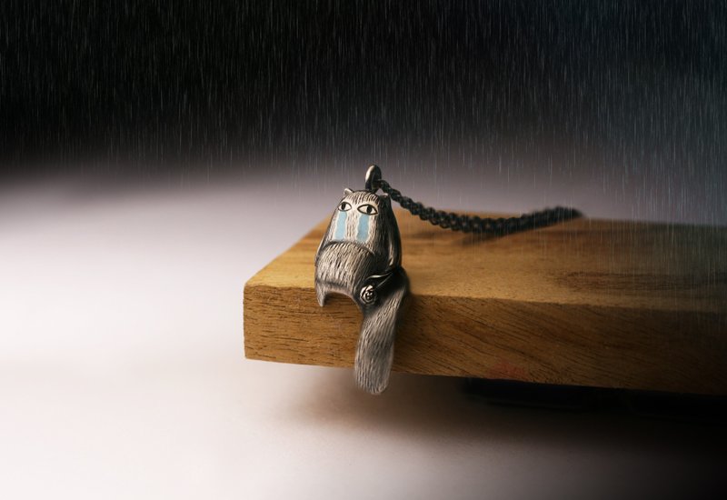 失恋胖猫项链 - 项链 - 其他金属 银色