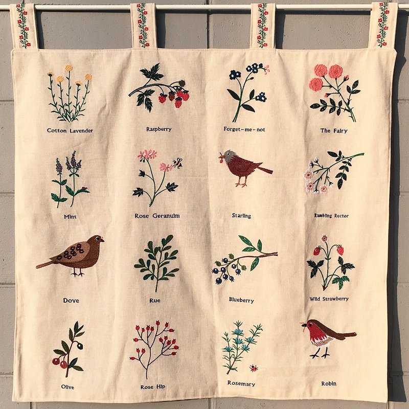 Gardenlike Embroidered Curtain - 墙贴/壁贴 - 棉．麻 