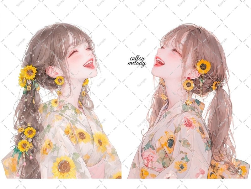 原创贴纸 No. 6305 人物贴纸 原创贴纸 女孩贴纸 原创人物贴纸 - 贴纸 - 纸 