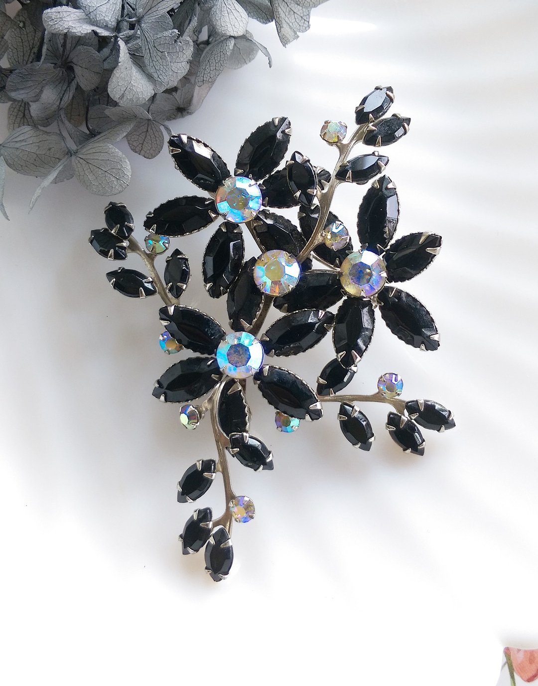 Vintage Jewelry  立体花型 遍开状 大别针 别针 胸针 - 徽章/别针 - 其他金属 金色