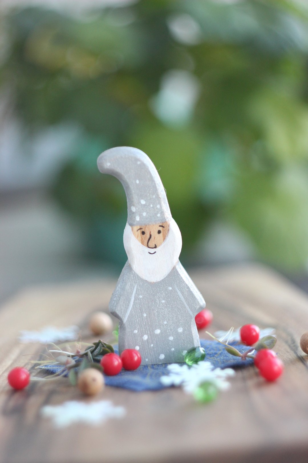 Wooden gnome Good Wizard. Wooden dolls. Wooden fairytale toys. - 玩具/玩偶 - 木头 银色