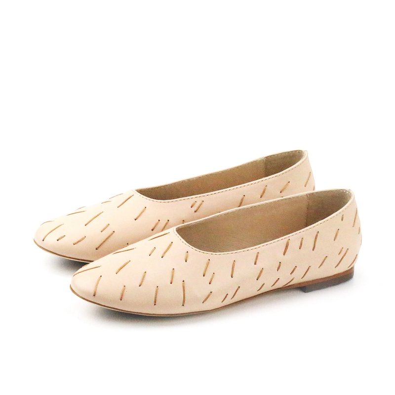 Sweet Villians W1057 手工真皮平底芭蕾舞鞋 粉肤色 - 芭蕾鞋/娃娃鞋 - 真皮 粉红色