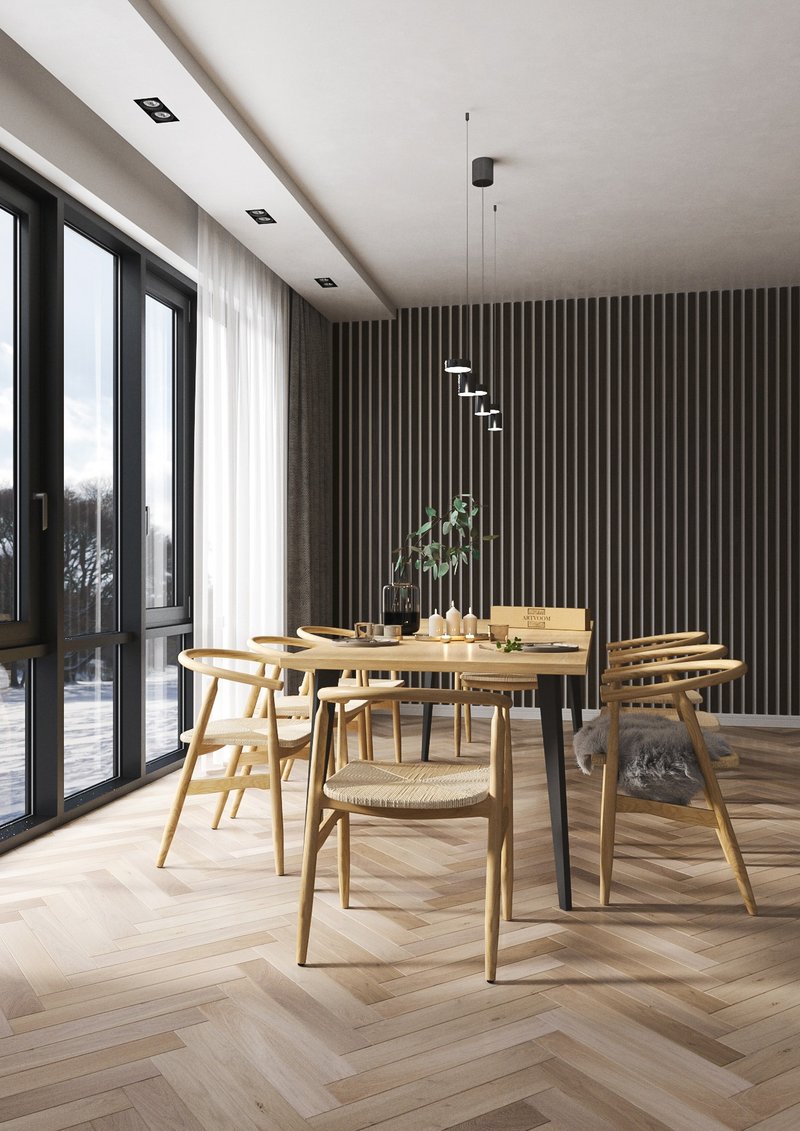 橡木木质墙板--木质板条--宽尺寸--3D 墙板--装饰墙 - 墙贴/壁贴 - 木头 