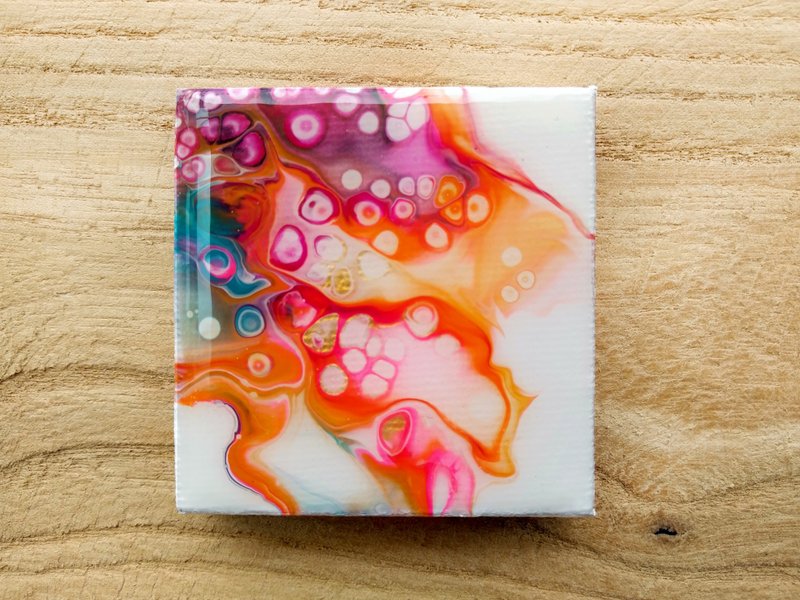 【袖珍Dutch Pour】压克力原作 | 抽象画艺术装饰 | 小型珍藏版 - 海报/装饰画/版画 - 棉．麻 