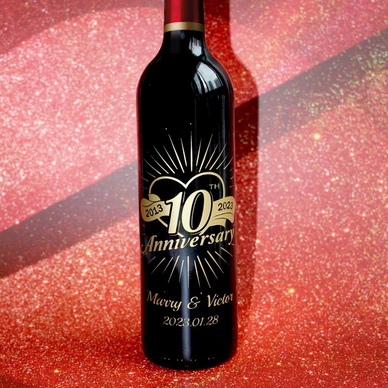 周年纪念日| 订制红酒套装 生日礼物 周年纪念礼物情侣礼物 刻字 - 酒类 - 玻璃 