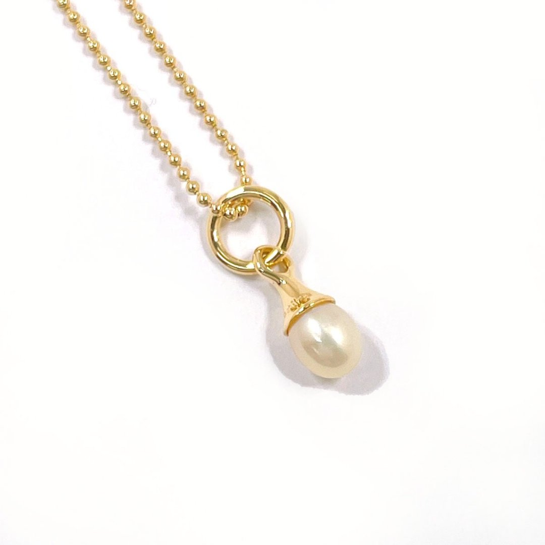 【日本直送 二手美品】agete 项链 K18黄金/珍珠 金色 配件 珠宝 женские - 项链 - 贵金属 金色