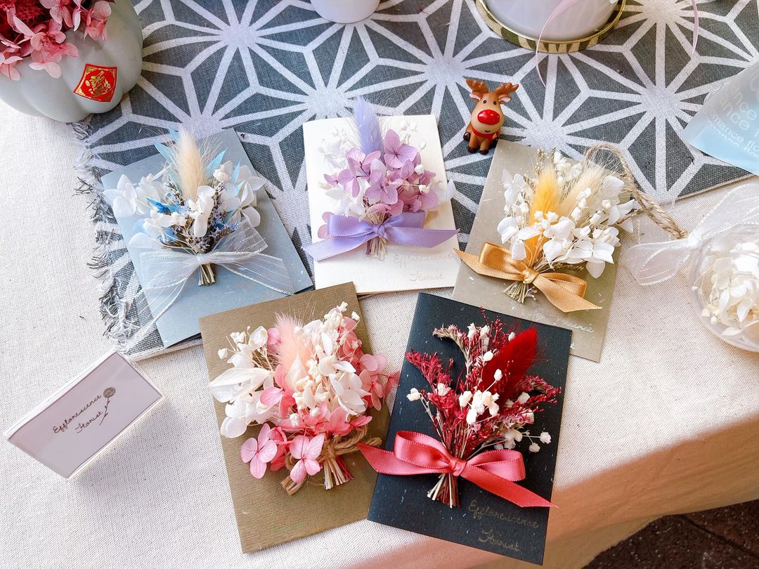 永生花卡 干燥花卡 万用卡片 - 干燥花/捧花 - 植物．花 多色