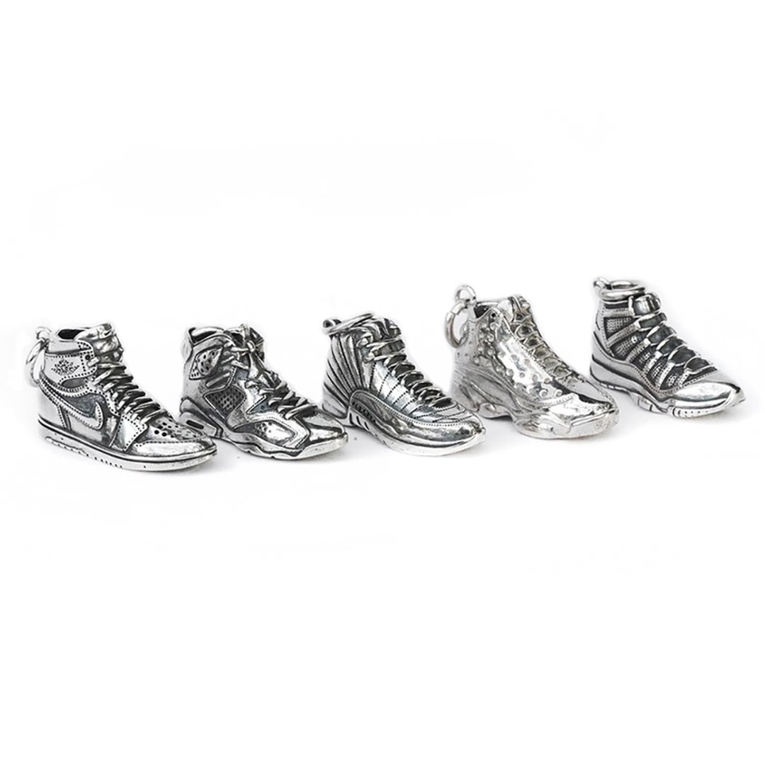 【赠品/可贩售】925银AJ1球鞋吊坠项链礼物情侣小众男女AJ11饰品 - 项链 - 银 