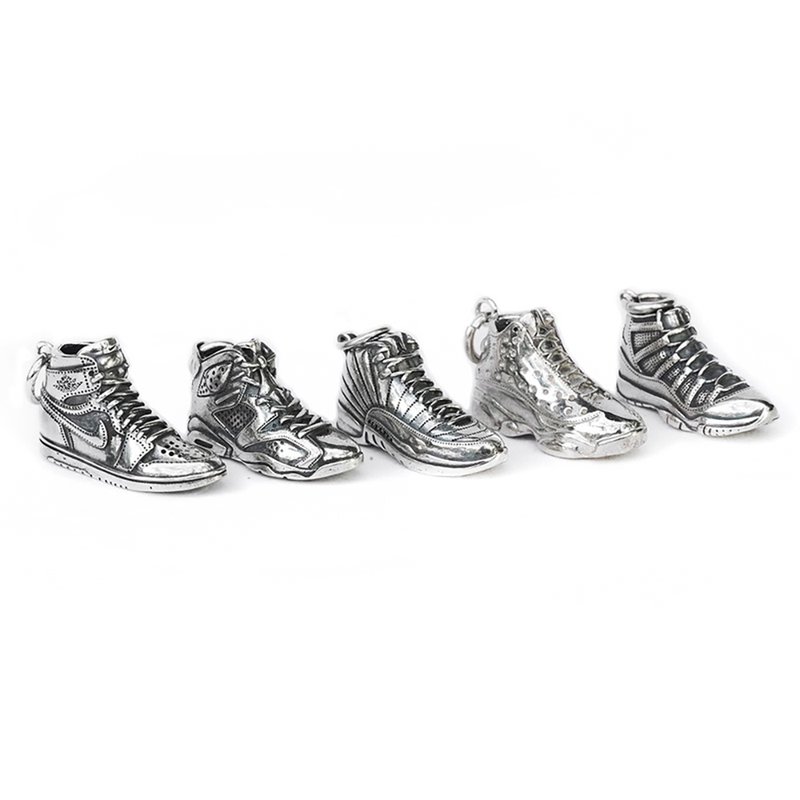 【赠品/可贩售】925银AJ1球鞋吊坠项链礼物情侣小众男女AJ11饰品 - 项链 - 银 