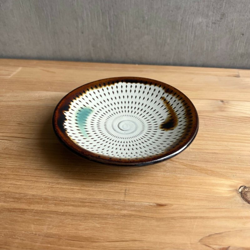 小石原烧 柳濑本窑元 12.5cm 取菜碟 陶瓷 yanase-031 - 浅碟/小碟子 - 陶 咖啡色