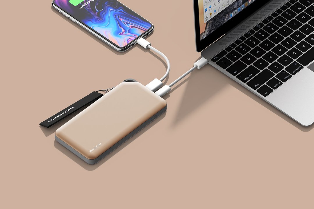 【贈送USB-C至 iPhone 充電線】Plank 10000mAh 充電器 | 金色 - 充电宝/传输线 - 其他材质 金色