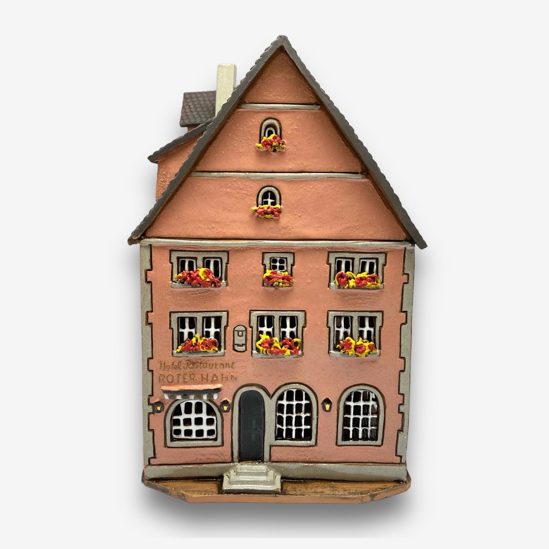 SOLO欧洲家居-手工陶瓷小屋 烛台 21cm 德国系列 - 蜡烛/烛台 - 陶 红色