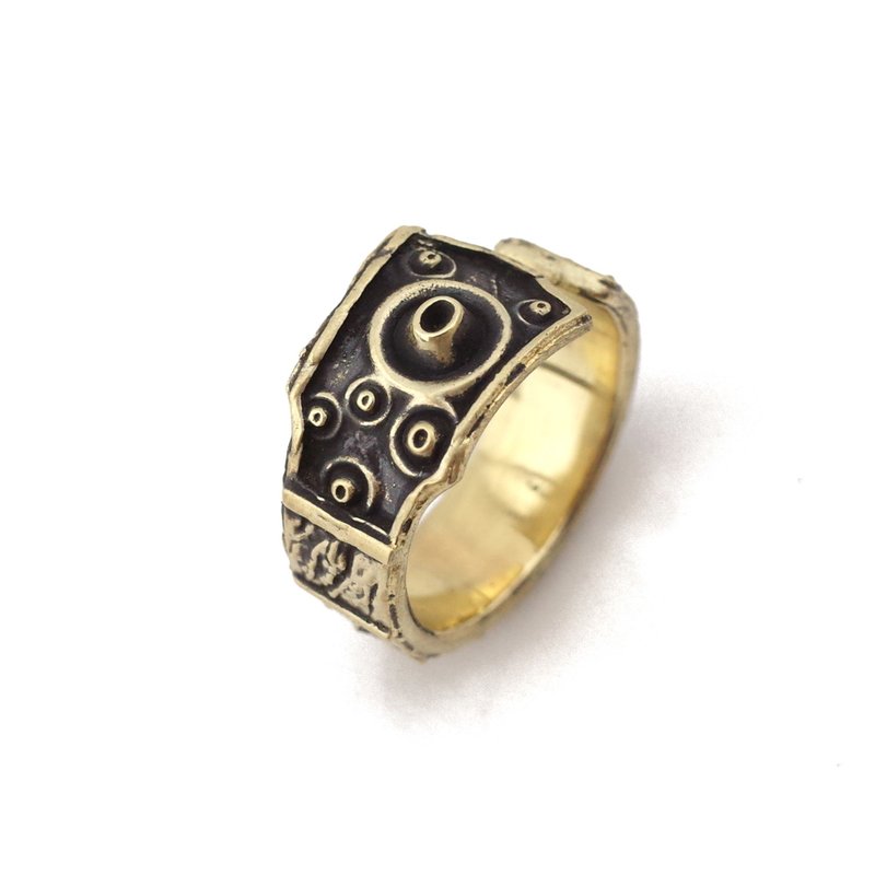 音响喇叭戒指  Audio speaker ring - 戒指 - 其他金属 金色