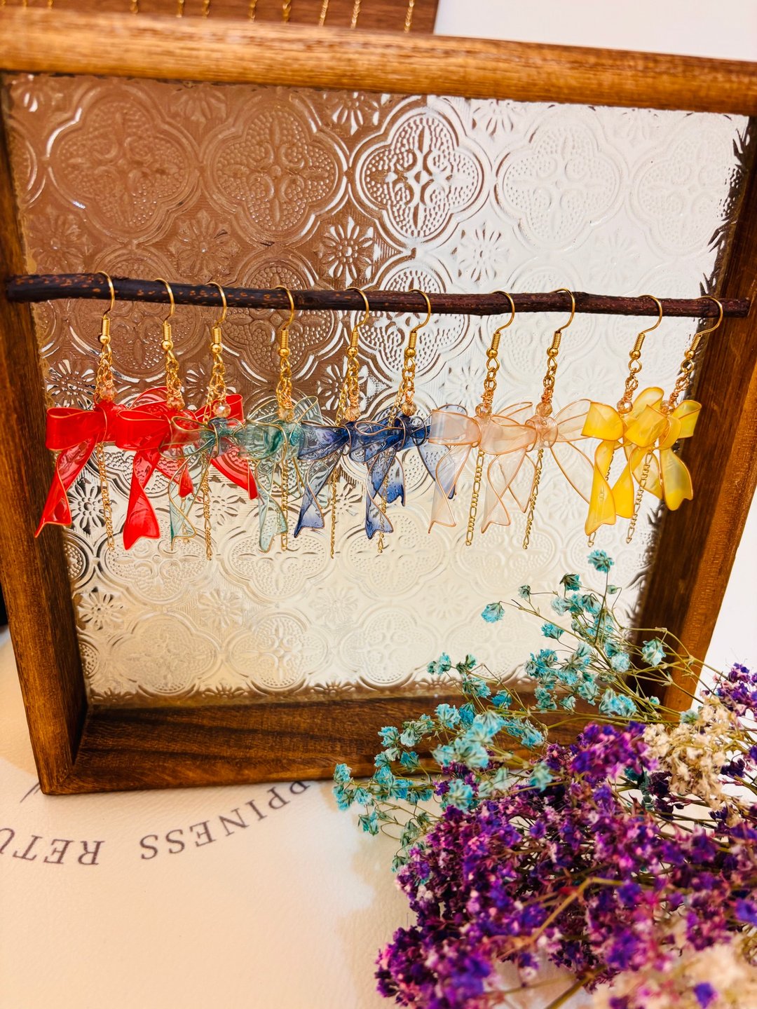 Chromatic Butterfly 缤纷蝴蝶系列_水晶花耳环 - 耳环/耳夹 - 其他材质 