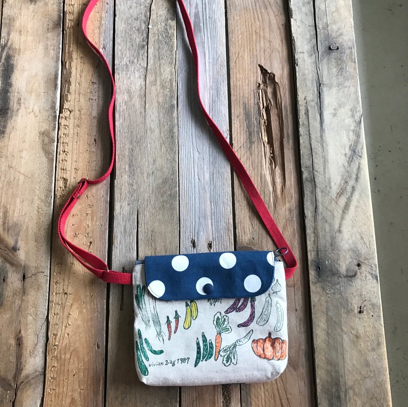 蔬菜绢印包/斜背包 - 侧背包/斜挎包 - 纸 红色