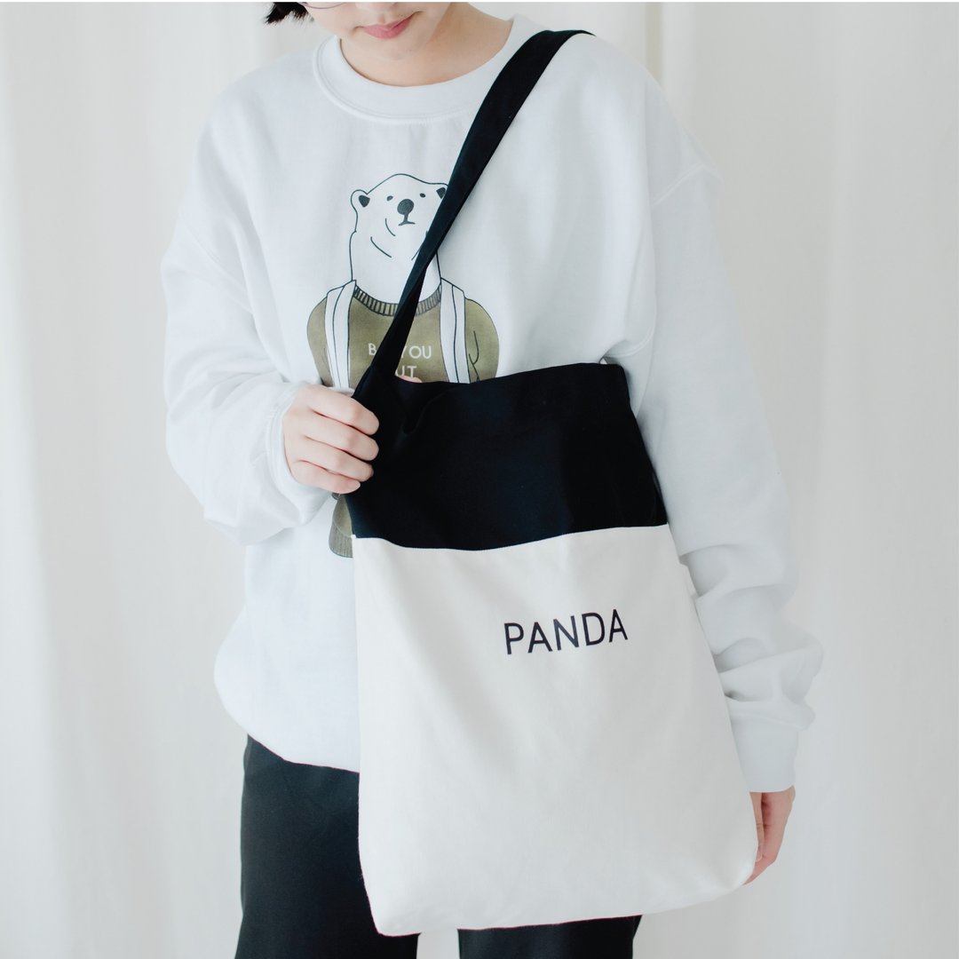 PANDA，Species easy bag - 侧背包/斜挎包 - 棉 白色