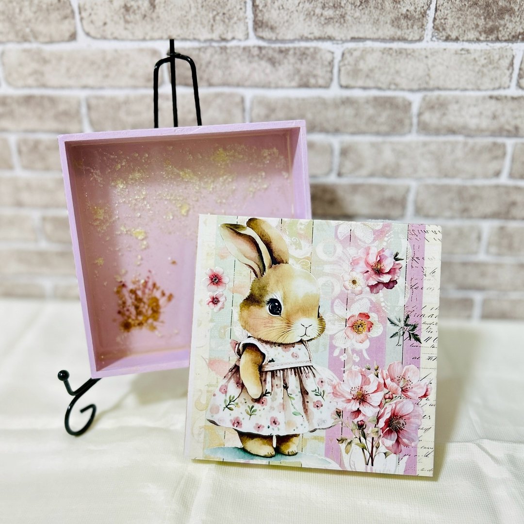 兔子立体浮雕木制收纳盒 - 日常小物收纳【作品释出】 - 收纳用品 - 其他金属 多色