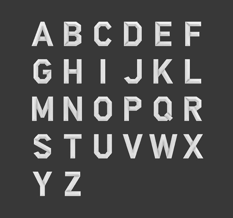 纸模型-英文字母.免裁切 - 木工/竹艺/纸艺 - 纸 白色