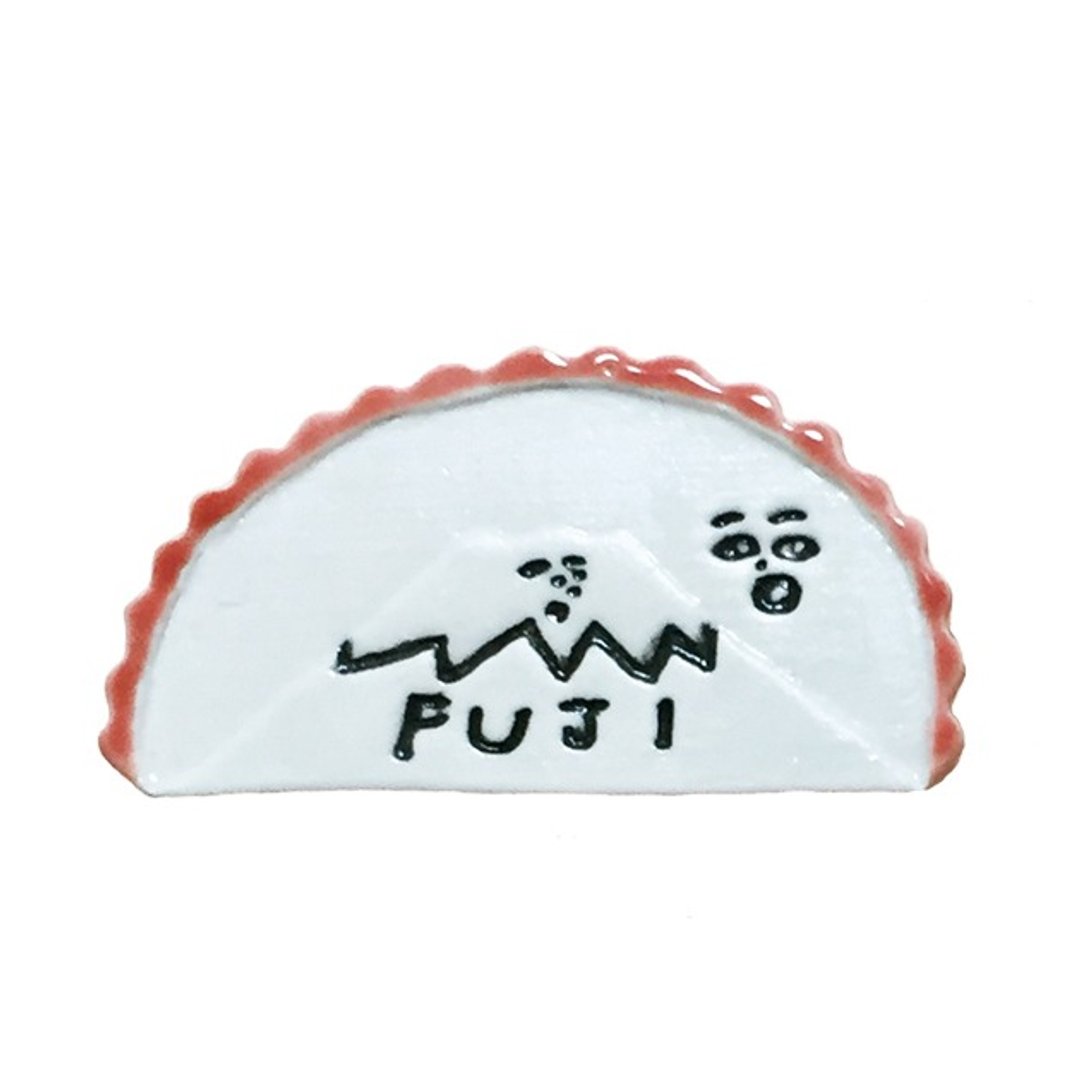 Fuji SUN brooch - 胸针 - 瓷 白色