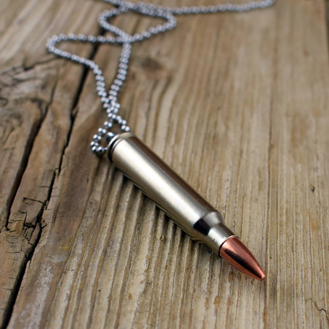 Bullet Designs 223步枪子弹项链 /金属复古造型潮流个性潮牌项链 - 项链 - 其他金属 