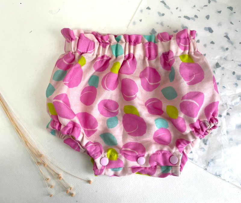 甜美桃子 周岁 儿童 幼童 南瓜裤 包屁裤 - 童装裤 - 棉．麻 蓝色