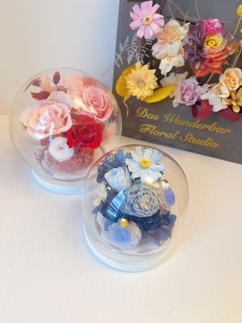 【香港花艺工作室】花艺兴趣班 - 保鲜花水晶球 - 干燥花/捧花 - 植物．花 多色