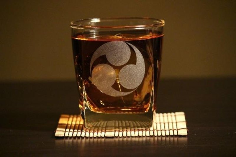 三つ巴紋 ロックグラス - 玻璃杯 - 玻璃 透明