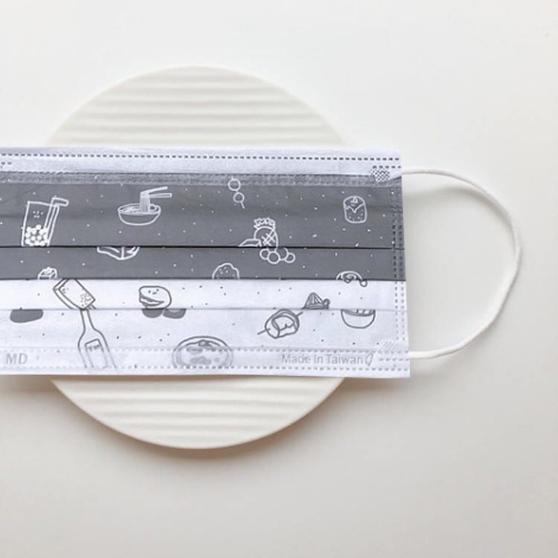 【无藏x游读世界x过胖主义】美食/医疗口罩/5入装/10入盒/50入盒 - 口罩 - 其他材质 银色