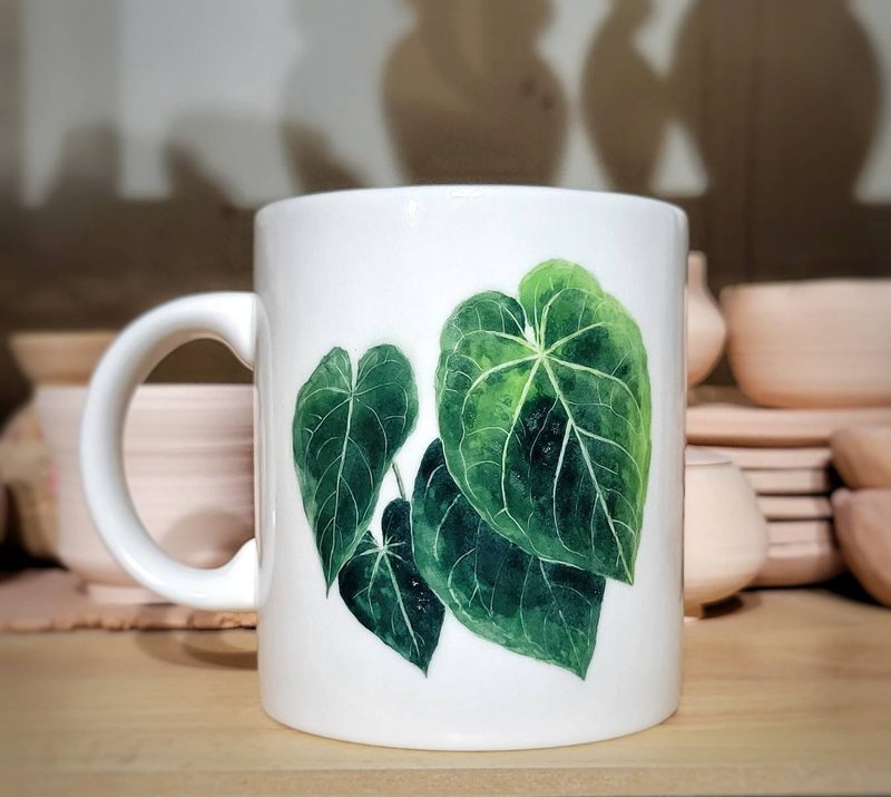 手绘观叶植物杯 水晶花烛 只有一件 - 餐桌/书桌 - 瓷 