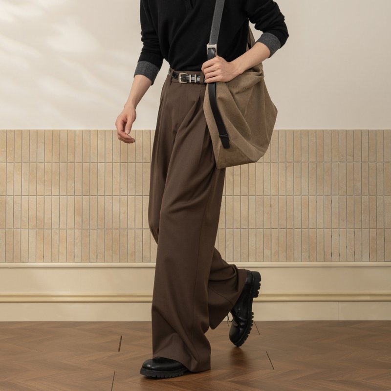 【萨维尔11】都市复古 意大利进口精纺羊毛西裤 宾霸里布 - 男士长裤 - 羊毛 多色