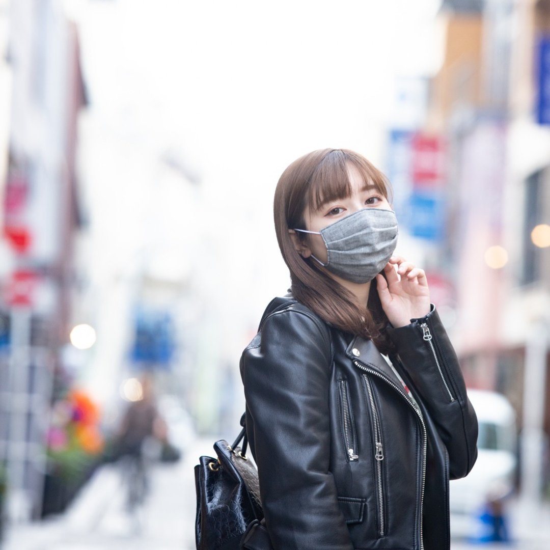 可洗涤、纱布材质的日本制立体口罩 Plain Black 黑色 环保 送礼 - 口罩 - 棉 黑色