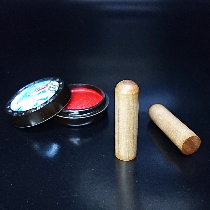 ㊣印度老山檀香木 -4分- 圆印章 - 印章/印台 - 木头 咖啡色