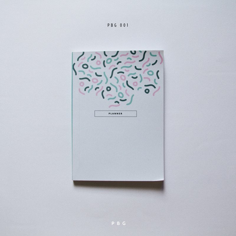 PLANNER COVER 001 / back blue cover  - 笔记本/手帐 - 纸 蓝色