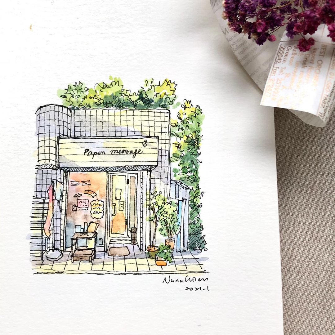 水彩速写·日式文青小店· 手绘体验活动 - 插画/绘画/写字 - 纸 