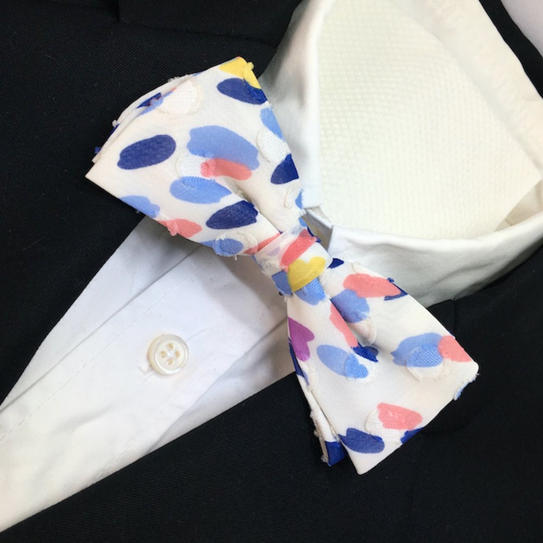 blossom bowtie butterfly -square- - 领结/领巾 - 聚酯纤维 白色
