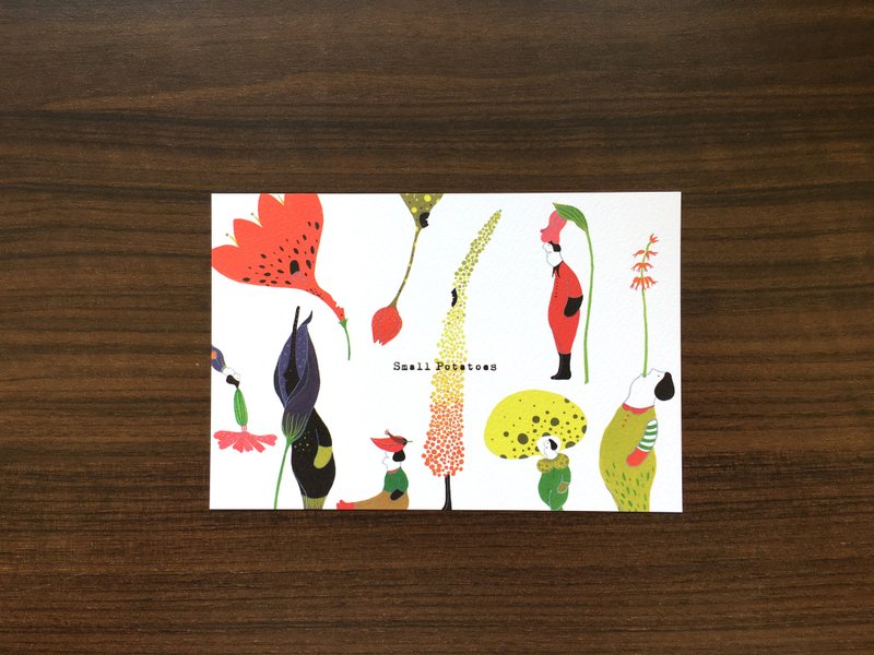 Small Potatoes 明信片/万花人/flower - 卡片/明信片 - 纸 红色
