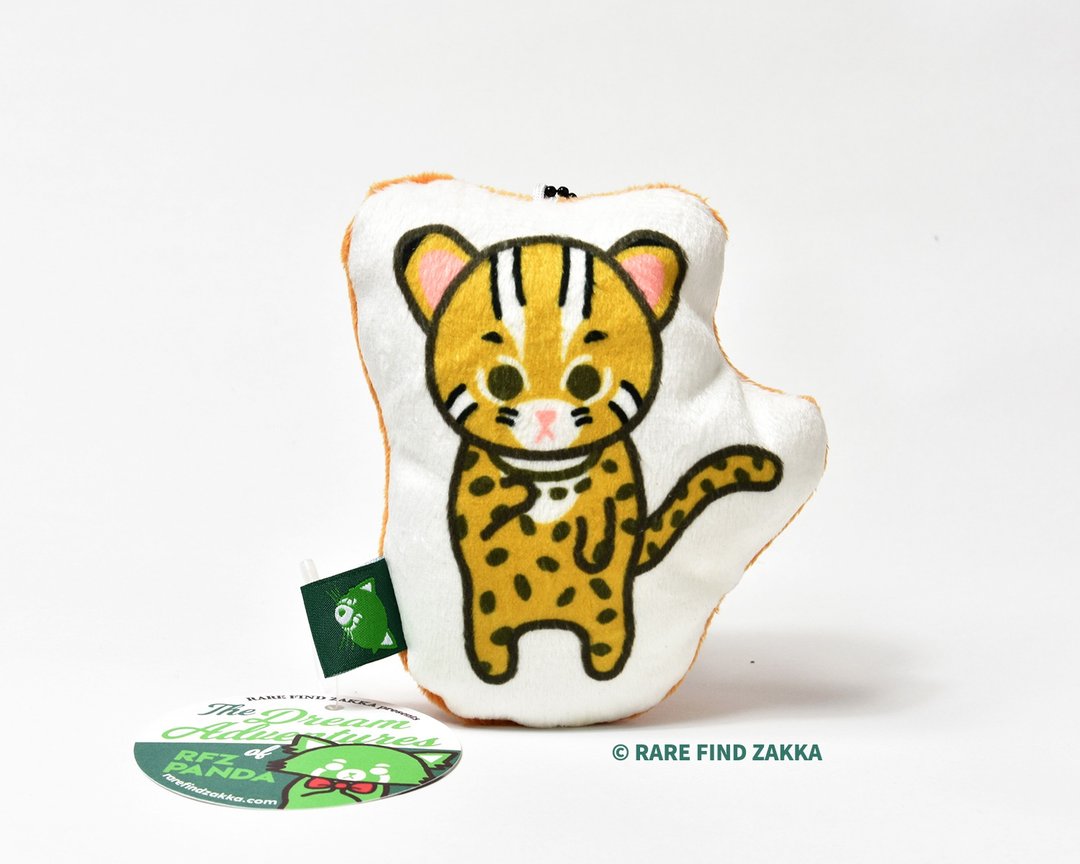 【手作作品】 Leopard Cat 台湾石虎 棉花糖小抱枕吊饰 (S) - 吊饰 - 棉 橘色